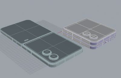 荣耀Magic V Flip2手机3D模型