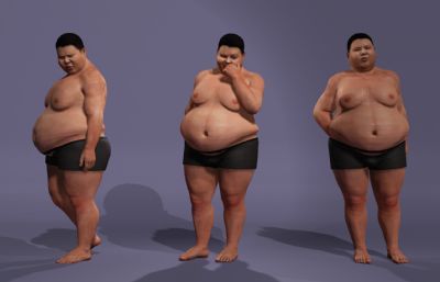 良子 大胃袋这一块 写实男性数字人 抽象搞笑吃播 有跳舞动作