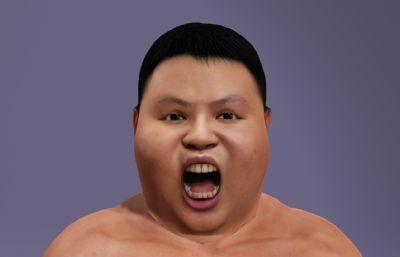 良子 大胃袋这一块 写实男性数字人 抽象搞笑吃播 有跳舞动作