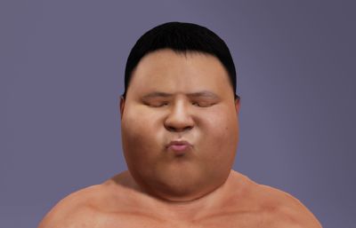 良子 大胃袋这一块 写实男性数字人 抽象搞笑吃播 有跳舞动作