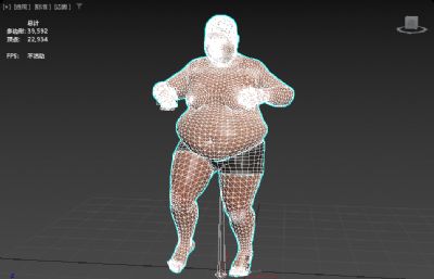 良子 大胃袋这一块 写实男性数字人 抽象搞笑吃播 有跳舞动作