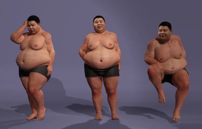 良子 大胃袋这一块 写实男性数字人 抽象搞笑吃播 有跳舞动作