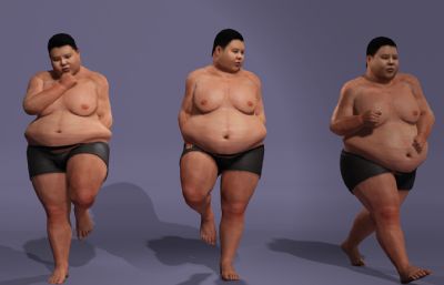 良子 大胃袋这一块 写实男性数字人 抽象搞笑吃播 有跳舞动作