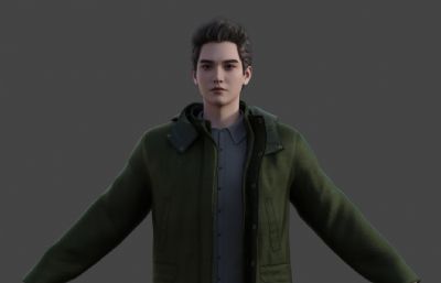 年青帅哥秋冬装 夹克外套时尚青年男人