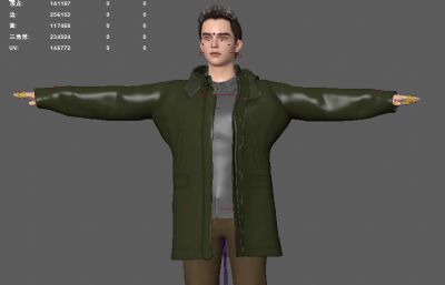 年青帅哥秋冬装 夹克外套时尚青年男人