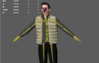 城市青年 亚洲男性 冬季服装羽绒衣年轻帅哥