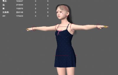 女孩夏装模型 居家吊带睡衣 漂亮女孩