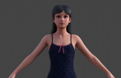 女孩夏装模型 居家吊带睡衣 漂亮女孩