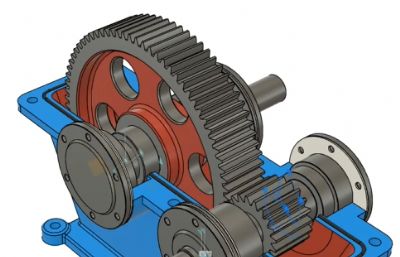 一级直齿轮减速器