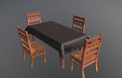 木制餐桌 桌子 桌椅