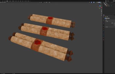 中世纪卷轴字画 书信诏书 传召文件