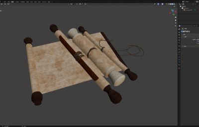 中世纪古代书信字画卷轴