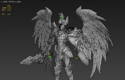 人类剑士 带翅膀的游戏战士