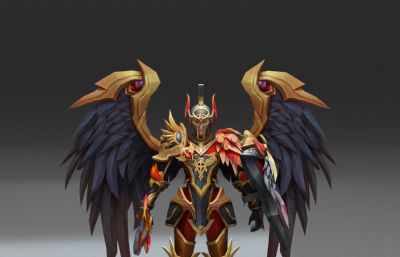 人类剑士 带翅膀的游戏战士