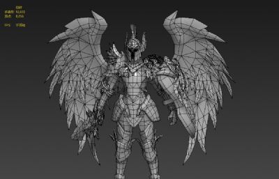 人类剑士 带翅膀的游戏战士