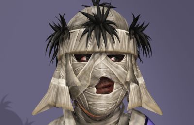 浪客剑心真人版志志雄真实 蒙面反派boss虚拟人 日本武士数字人带绑定