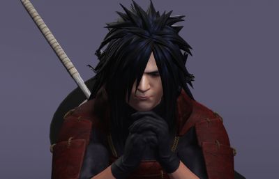 宇智波斑 动漫卡通boss虚拟人 帅哥男神数字人带绑定