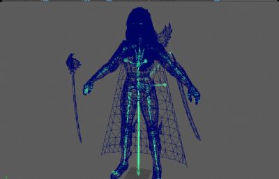 《剑风传奇》格里菲斯 中世纪骑士 白发美男子数字人带绑定