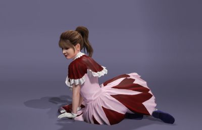 美依礼芽写实模型,比斯姬造型,萝莉数字人跳舞《极乐净土》