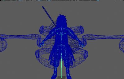 宇智波斑 动漫卡通boss虚拟人 帅哥男神数字人带绑定