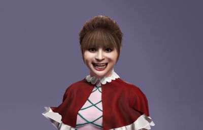 美依礼芽写实模型,比斯姬造型,萝莉数字人跳舞《极乐净土》