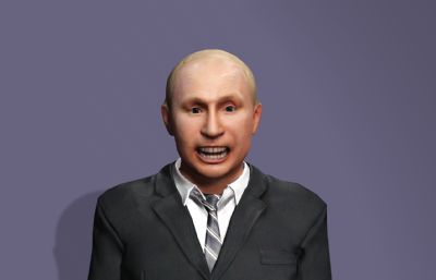 俄罗斯硬汉大帝普京虚拟人 写实政治男性 全身绑定