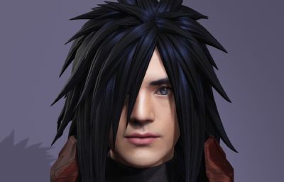 宇智波斑 动漫卡通boss虚拟人 帅哥男神数字人带绑定