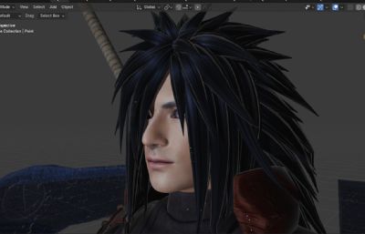 宇智波斑 动漫卡通boss虚拟人 帅哥男神数字人带绑定