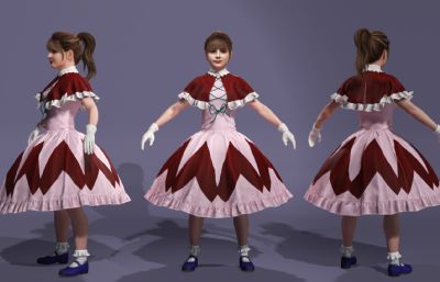 美依礼芽写实模型,比斯姬造型,萝莉数字人跳舞《极乐净土》