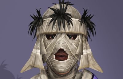 浪客剑心真人版志志雄真实 蒙面反派boss虚拟人 日本武士数字人带绑定