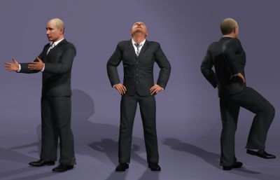 俄罗斯硬汉大帝普京虚拟人 写实政治男性 全身绑定