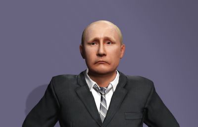 俄罗斯硬汉大帝普京虚拟人 写实政治男性 全身绑定