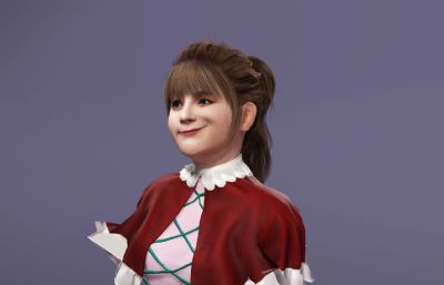 美依礼芽写实模型,比斯姬造型,萝莉数字人跳舞《极乐净土》