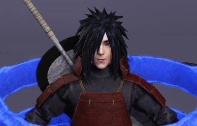 宇智波斑 动漫卡通boss虚拟人 帅哥男神数字人带绑定