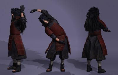 宇智波斑 动漫卡通boss虚拟人 帅哥男神数字人带绑定