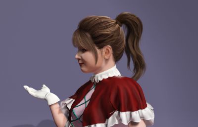 美依礼芽写实模型,比斯姬造型,萝莉数字人跳舞《极乐净土》