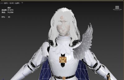 《剑风传奇》格里菲斯 中世纪骑士 白发美男子数字人带绑定