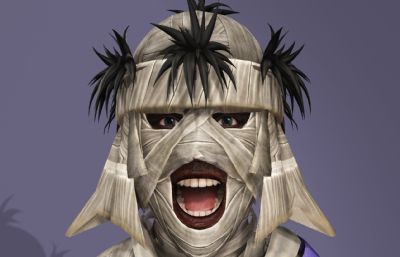 浪客剑心真人版志志雄真实 蒙面反派boss虚拟人 日本武士数字人带绑定