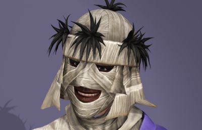 浪客剑心真人版志志雄真实 蒙面反派boss虚拟人 日本武士数字人带绑定