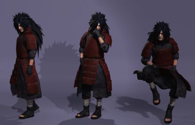 宇智波斑 动漫卡通boss虚拟人 帅哥男神数字人带绑定