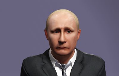 俄罗斯硬汉大帝普京虚拟人 写实政治男性 全身绑定