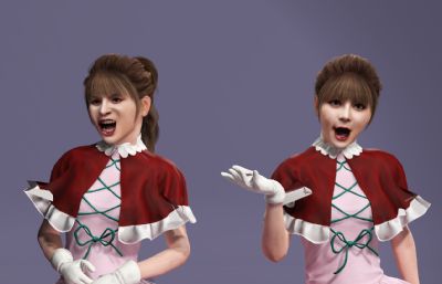 美依礼芽写实模型,比斯姬造型,萝莉数字人跳舞《极乐净土》