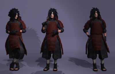 宇智波斑 动漫卡通boss虚拟人 帅哥男神数字人带绑定