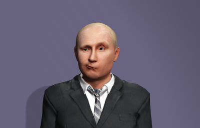 俄罗斯硬汉大帝普京虚拟人 写实政治男性 全身绑定