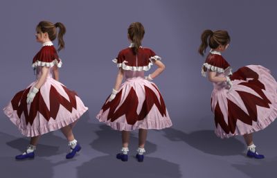 美依礼芽写实模型,比斯姬造型,萝莉数字人跳舞《极乐净土》