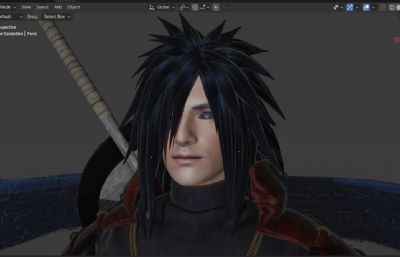 宇智波斑 动漫卡通boss虚拟人 帅哥男神数字人带绑定