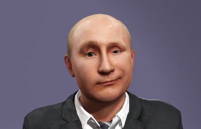 俄罗斯硬汉大帝普京虚拟人 写实政治男性 全身绑定