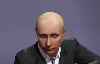 俄罗斯硬汉大帝普京虚拟人 写实政治男性 全身绑定