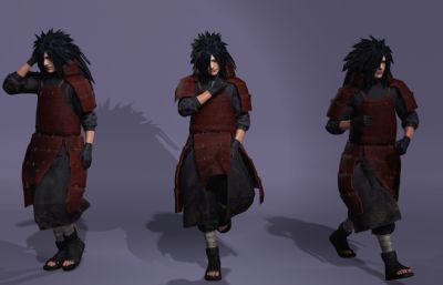 宇智波斑 动漫卡通boss虚拟人 帅哥男神数字人带绑定