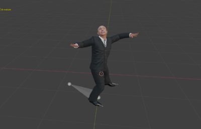 俄罗斯硬汉大帝普京虚拟人 写实政治男性 全身绑定